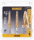 Dewalt Step Drill Bit SET:3 Piece, Titanium Nitride Coated, 31 Hole... Fast Ship New. Price: $88.99.