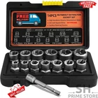 Bolt Extractor Set 14-PIECE Stripped Socket With Storage Case New. Price: $25.99.