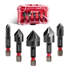 Ezarc Countersink Drill Bit Set For Hard Metal, Titanium Aluminum Nitride Coated New. Price: $63.76.