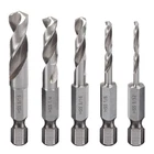 5 Peaces 1/4" Quick Change Hex Shank Metal Stubby Drill Short Set New. Price: $16.17.