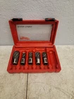 Milwaukee 5 Pc Annular Cutter Kit 49-22-8400 9/16" To 1-1/16" Dia. Incomplete Used. Price: $126.00.