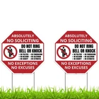 2PC No Soliciting Sign With Stake, 12 Inches By - Corrugated Plasti... New. Price: $22.17.