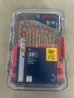 Bosch TI29 Titanium Metal Drill Bit Set, 29-PIECE New. Price: $80.00.