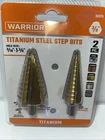 Warrior Titanium-coated High-speed Steel Step Bit Set 2-PIECE New. Price: $10.00.