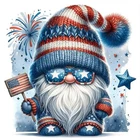 Gnome Angel Independence Day Diamond Art Kit 12X12 Inch Patriotic Diy Set New. Price: $11.99.
