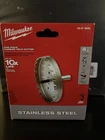 Milwaukee 49-57-8649 4-1/2 Inch One-piece Carbide Hole Cutter Stainless Steel New. Price: $124.99.