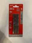 Milwaukee Red Helix Cobalt Drill Bit Set (5-PACK) Model 48-89-2363 New Nwt. Price: $37.97.
