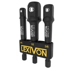 Lexivon Impact Grade Socket Adapter Set, 3" Extension Bit, Black New. Price: $15.90.