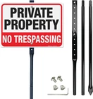 Large No Trespassing Sign With 54" Metal Stake, Reflective Heavy Aluminum New. Price: $40.95.