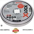 Bosch 2608619266 X-lock Inox Metal Cutting Discs 115MM 1MM 22.23MM 100X Pcs New. Price: $199.99.