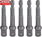 5 Pieces Impact Square Socket Adapter, 1/4" Hex Shank To 3/8" New. Price: $9.80.