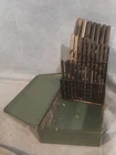 Vintage Hanson Usa 1/16 - 1/2 Drill Bits Index Complete 29PC Set Metal Case Used. Price: $19.95.