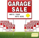 Pcs Garage Sale Sign With Metal Stakes, 17" X 13", Double-sided 20 Direct New. Price: $34.01.