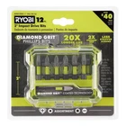 Ryobi In. Diamond Grit Impact Drive Bits (12-PIECE) New. Price: $11.95.