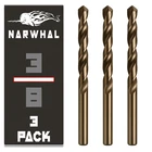 Narwhal 3/8" Bits (M35 Cobalt - Pack) 5" Length For Drilling Into Metal, New. Price: $21.45.