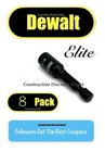 8 Dewalt 1/4" Elite Black Impact Rated Magnetic Hex Nut Driver Drill Bit New. Price: $18.49.