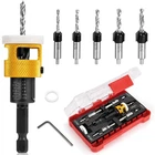 5PCS Countersink Drill Bit Set, Low Friction Depth Stop, 1/8 9/64" 5/32" + New. Price: $36.83.
