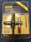 General No. Circle Cutter, 7/8" To 4", Nos, New, Unopened. Price: $8.50.