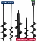 Tcbwfy 4 Pack Garden Auger Spiral Drill Bits - 1.6"X9", 1.6"X16.5", 3"X16.5", New. Price: $43.21.