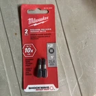 Milwaukee 48-32-4422 #2 Square Recess Shockwave 1 In. Insert Bits New. Price: $7.00.
