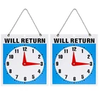 2PCS Double- Sided Come In/open/will Return Sign With Clock Hands, C... New. Price: $26.62.