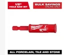 Milwaukee Tool 1/2 Diamond Max Hole Saw For Porcelain, Tile & Stone 49-56-0511 New. Price: $19.20.
