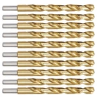 10PCS 1/2" Drill Set Hss Titanium Jobber Length Twist Metal Tools New. Price: $30.99.