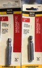 Lot Of 2: Master Mechanic 442624 Magnetic Bit Screwdriver Holder, 1/4" Shank, 2" New. Price: $12.00.