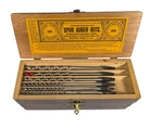 Vintage Russell Jennings Irwin Auger Drill Bit Set No 100 3 Tier Wood Box Used. Price: $109.99.