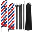 Vitalcozy 2 Set Flag Barbershop Themed Swooper Banner With Pole K... New. Price: $56.92.