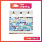 Tatuo International Backdrop Welcome Banner World Flags Backg New. Price: $16.94.