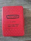 Vintage Craftsman 9-6638 10 Pc High Speed Steel Twist Drill Bit Set Complete Used. Price: $34.99.