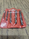 Snap-on 5PC Left Hand Drill Bit Set Dbls 105 Original Red Pouch Excellent New. Price: $79.99.