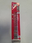 New Milwaukee 48-20-9050 Shockwave Carbide Hammer Drill Bit (3PC) For Concrete. Price: $14.99.