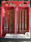 Milwaukee Tool 48-20-9058 10 Pc. Shockwave Impact Duty Carbide Hammer Drill Bit New. Price: $25.88.