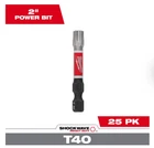 Milwaukee 48-32-4788 Shockwave Impact Duty 2" Torx T40 Power Bits Pack Of 25 New. Price: $43.75.