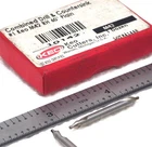 Combined Drill & Countersink Rh 60 Plain Keo #1 M42 1/8" 3X, #3 Hss 1/4" 1X, Usa Open. Price: $6.50.