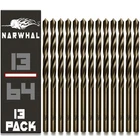 Narwhal 13/64" Inch Cobalt Drill Bits (13 Pack - Industrial Grade New. Price: $25.84.