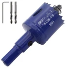 Suiwotin 1-3/8 Inch Hole Saw With Arbor, (35MM), Blue New. Price: $11.19.