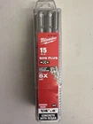 Milwaukee Sds Plus Drill Bits 15-PACK 1/4"X6" For Concrete Rebar 48-20-7931 New. Price: $80.00.