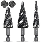 Thinkwork Four Spiral Flute Step Drill Set, 3 Pcs Hss New. Price: $32.99.