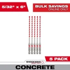 Milwaukee 5/32 In. Shockwave Carbide Hammer Drill Bits (5-PACK) New. Price: $22.95.