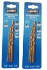 Hart 3PC Titanium Drill Bit Set 1/8", 3/16", 1/4" For Wood, Metal, Pvc Two Packs New. Price: $19.00.