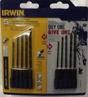 Irwin 1853963 Piece Black Oxide 1/4" Hex Shank Drill Bit Set New. Price: $8.00.