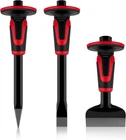 3PCS Heavy Duty Masonry Set With Hand Guard, Stone Rock Chisel, New. Price: $41.05.
