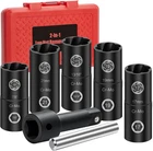 2-IN-1 Lug Nut Removal Tool & Impact Socket Set, With 1/2" Drive, Easy Out... New. Price: $48.99.
