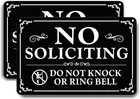 No Soliciting Sign For Front Door 9 6 Inches, 2 Pack Self-adhesive Aluminum Meta New. Price: $8.65.