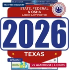 2026 Texas State And Federal Labor Law Poster - Spanish Version Osha Workplace New. Price: $57.91.