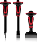 3PCS Heavy Duty Masonry Set With Hand Guard, Stone Rock Chisel, New. Price: $37.04.