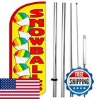 4LESSCO Snowballs - Windless Swooper Flag Feather Banner Sign 15 Ft Tall Pole New. Price: $107.51.